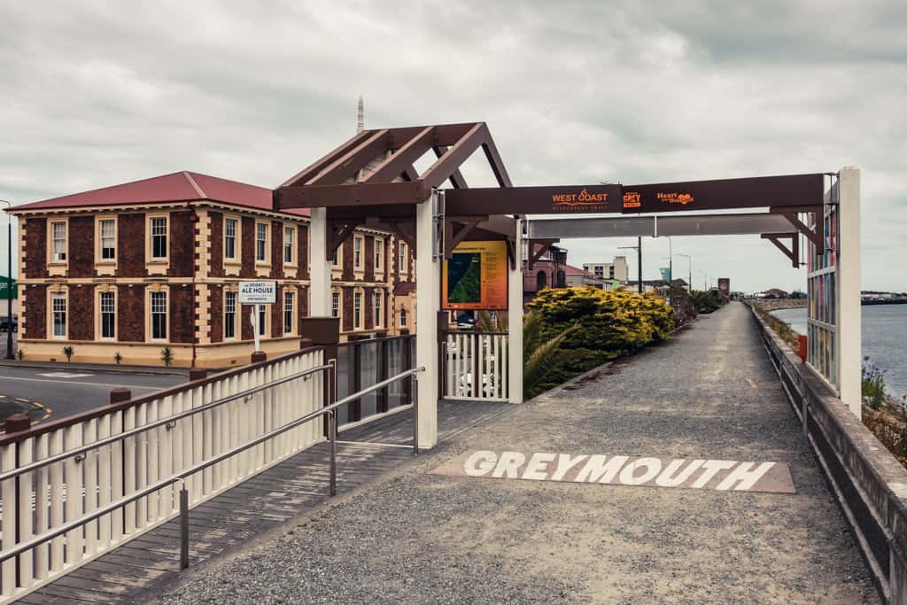 End of West Coast Wilderness Trail in Greymouth